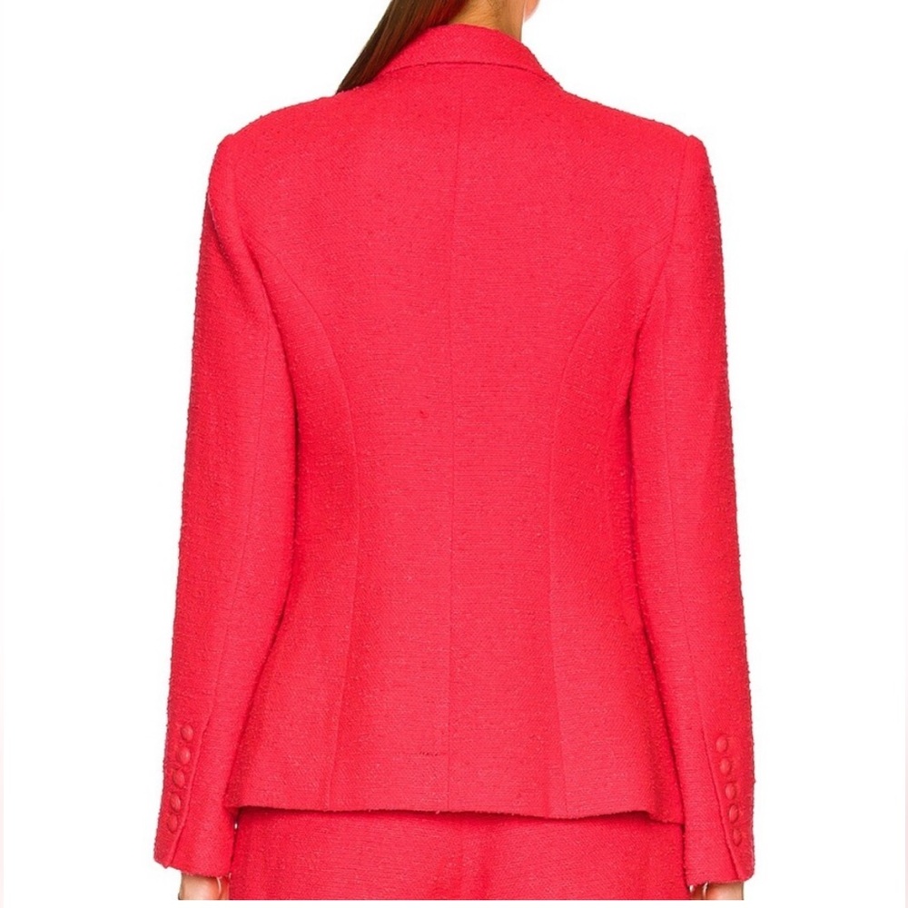 L’agence Kenzie Double Breasted Blazer in Diva Pink Size 4 Office Workwear NEW - Picture 2 of 11